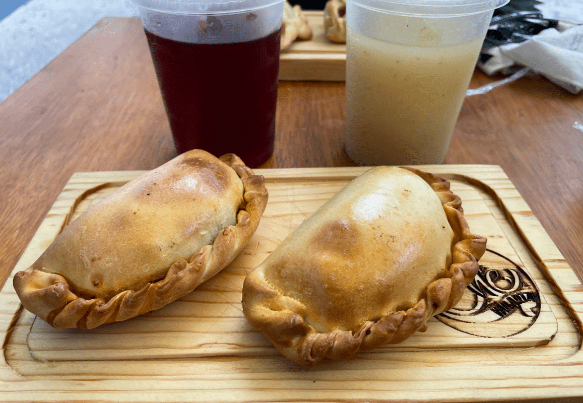 Empanadas near the boardwalk.
