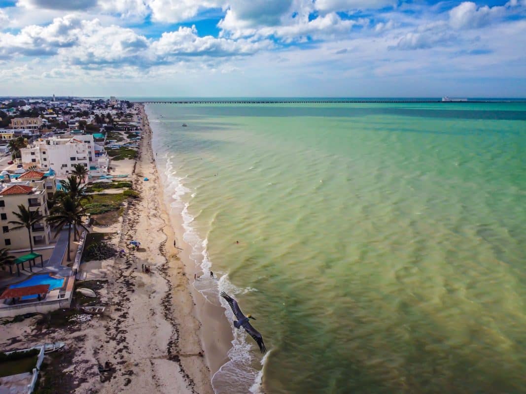 aerial view of san felipe beach during daytime